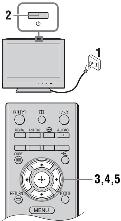 SONY KDL-19L4000 - : Sélection de la langue, du pays ou de la région et de la situation - 1
