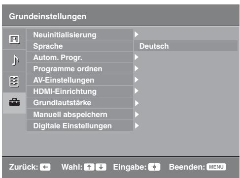 SONY KDL-19L4000 - Das Menu Grundeinstellungen - 1