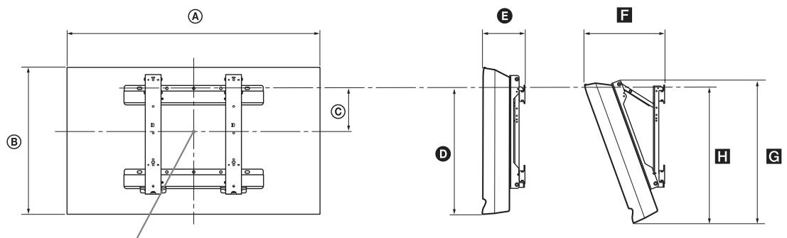 SONY KDL-19L4000 - Tabla de dimensiones de instalación del televisor - 1