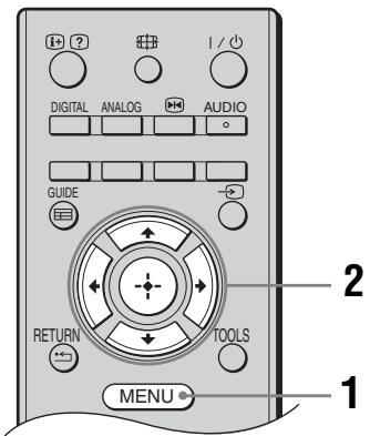 SONY KDL-19L4000 - Navigazione tra i menu - 1
