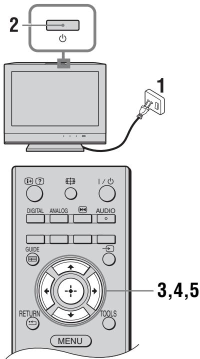 SONY KDL-19L4000 - 6: Taal, land/regio en locatie selecteren - 1