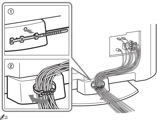 SONY KDL-19L4000 - 5: Sujeción de los cables - 1