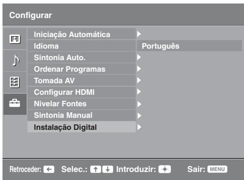 SONY KDL-19L4000 - Menu de Instalação Digital - 1