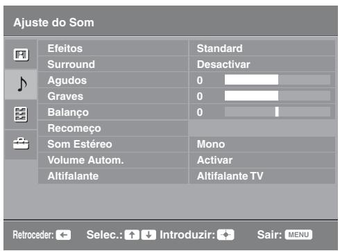 SONY KDL-19L4000 - Menu Ajuste do Som - 1