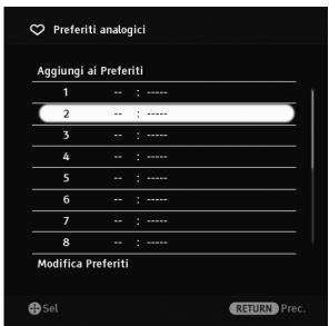 SONY KDL-37W5730 - Uso dell'Elenco Preferiti - 1