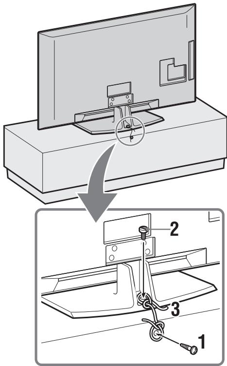 SONY KDL-37W5730 - 3: Fissaggio antirovesciamento del televisore - 1