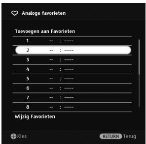 SONY KDL-37W5730 - De favorieten-lijst gebruiken - 1