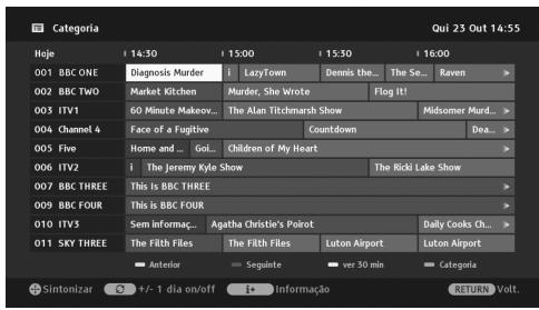 SONY KDL-37W5730 - Utilização do Guia de Programas Electrónico Digital (EPG) - 1