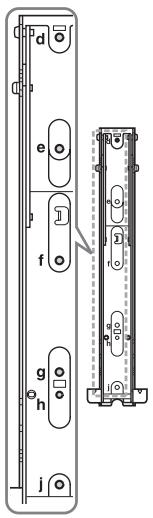SONY KDL-37W5730 - Localização do gancho - 1