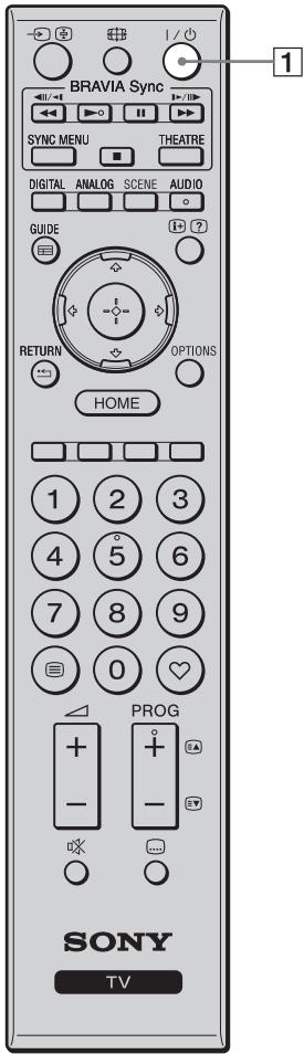 SONY KDL-37W5730 - Toetsen op de afstandsbediening en televisie - 1