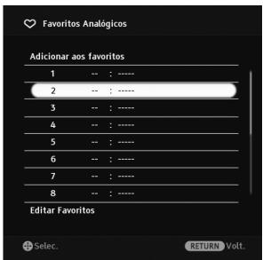 SONY KDL-37W5730 - Utilização da Lista de Favoritos - 1