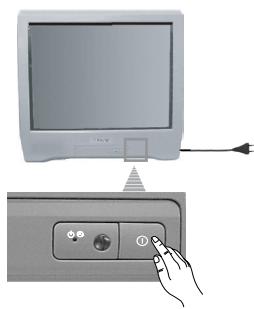 SONY KV-14CT1K - A TV bekapcsolása és a csatornák automatikus beállításá - 1
