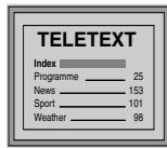 SONY KV-14CT1K - Vstup do teletextu: - 1