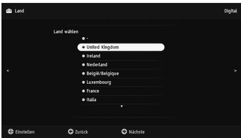 Land Land wählen United Kingdom Ireland Nederland Belgie/Belgique Luxembourg France Italia Einstellen Zurück Nächste