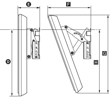 SONY BRAVIA KDL-40BX400 - Tabela de dimensões de instalação do televisor - 4