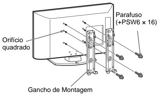 Orifício quadrado Parafuso (+PSW6 x 16) Gancho de Montagem