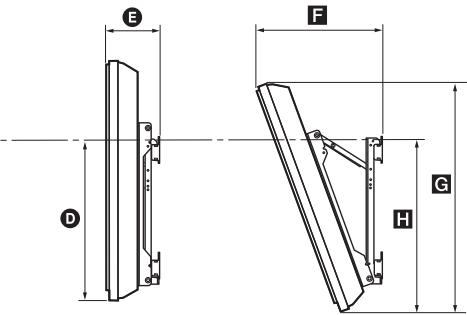 SONY KDL-32BX300 - Tabela de dimensiones de instalacao do televisor - 2