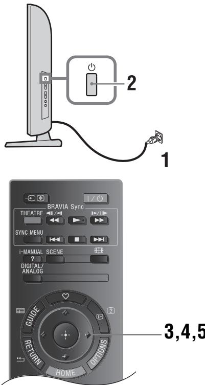 SONY KDL-32BX300 - 6: SeLECTIONAR O idioma, o País/região e o local - 1