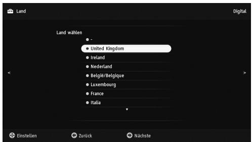 SONY KDL-32BX300 - 6: Auswahlen der Menüsprache, des Landes/der Region und des Betriebsortes - 4