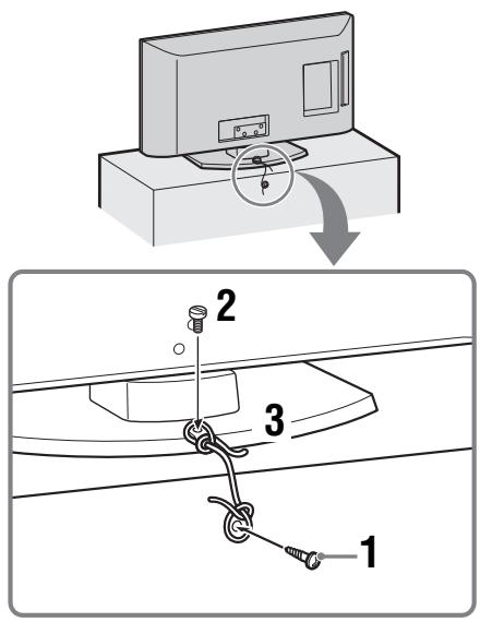 SONY KDL-32BX300 - 4: Fissaggio antirovesciamento del teilevisore - 1