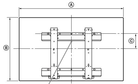 SONY KDL-37BX401 - Tabla de dimensiones de instalación del televisor - 1