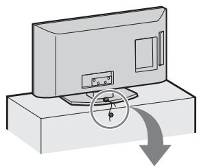 SONY KDL-37BX401 - 4: Fissaggio antirovesciamento del teilevisore - 1