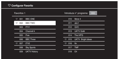 SONY KDL-37BX401 - Utilizar a lista de Favoritos Digitais DVB* - 1
