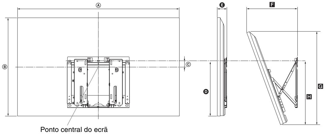 SONY BRAVIA KDL-55HX920 - Tabela de dimensões de instalação do televisor - 2