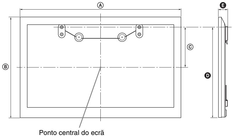 SONY BRAVIA KDL-55HX920 - Tabela de dimensões de instalação do televisor - 1