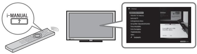 SONY BRAVIA KDL-55HX920 - Après avoir réglé votre téléviseur BRAVIA et assimilé les opérations de base à l'aide de ce manuel, reportez-vous au manuel intégré (i-Manual) pour plus d'informations sur les particularités de votre téléviseur. - 1