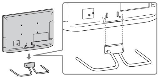 SONY KDL-40EX720 - 1: Colocar o suporte de fixação para mesas - 1