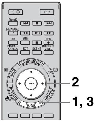 SONY KDL-40EX720 - Sélection de divers réglages et fonctions (menu d'accueil) - 1