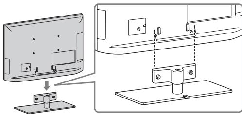 SONY KDL-40EX720 - 1: Fixation du support de table - 2