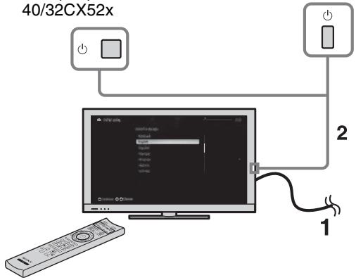 SONY KDL-40EX720 - 7: Executar a configuração inicial - 1
