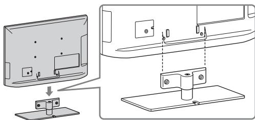SONY KDL-40EX720 - 1: Colocar o suporte de fixação para mesas - 2