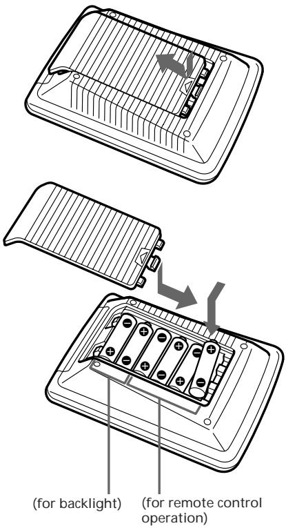 SONY RM-AV2000 - Installing the Batteries - 1