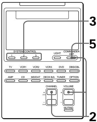 SONY RM-AV2000 - Programming a Frequently Used Key Operation to SYSTEM CONTROL Buttons - 1