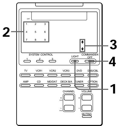 SONY RM-AV2000 - Adjusting the Backlight of the Display Window - 1