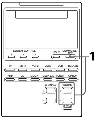 SONY RM-AV2000 - To change the Factory Preset of the Volume Control - 1