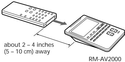 SONY RM-AV2000 - Example: To store the On/Off signal of an air-conditioner to the SYSTEM CONTROL 2 button - 1