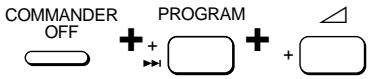 COMMANDER OFF + + - + PROGRAM +
