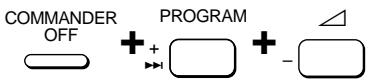 COMMANDER OFF + + PROGRAM -