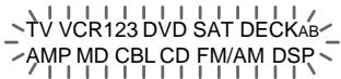 TV VCR123 DVD SAT DECKAB AMP MD CBL CD FM/AM DSP