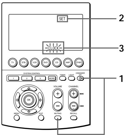 SONY RM-AV3000 - Ajuste de la hora après de ajustar el reloj - 1