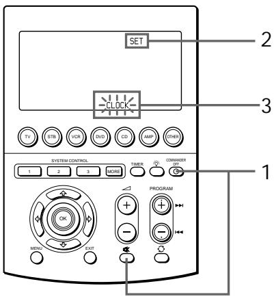 SONY RM-AV3000T - Adjusting the clock after setting the clock - 1