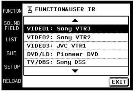 SONY RM-TP501E - Affectation des apparils raccordés - 1