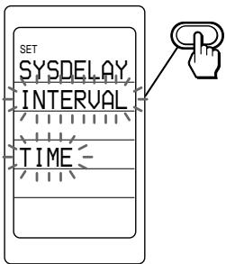 SET SYSDELAY INTERVAL TIME