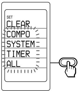 SET CLEAR COMPO SYSTEM TIMER ALL