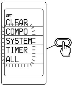 SET CLEAR COMPO SYSTEM TIMER ALL