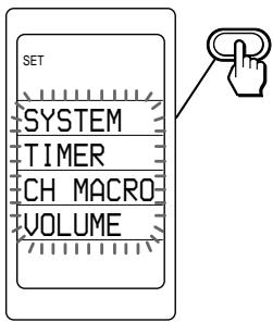 SET SYSTEM TIMER CH MACRO VOLUME